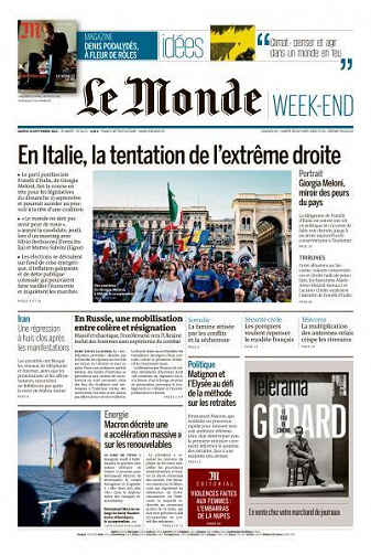 Le Monde   Magazine du 24 Septembre 2022